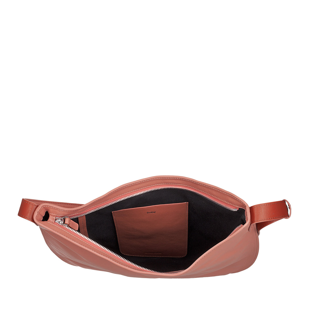 Sac d'épaule Dudu femme en cuir souple, sac de fouet avec fermeture éclair, grand grand sac à bandoulière réglable de couleur réglable