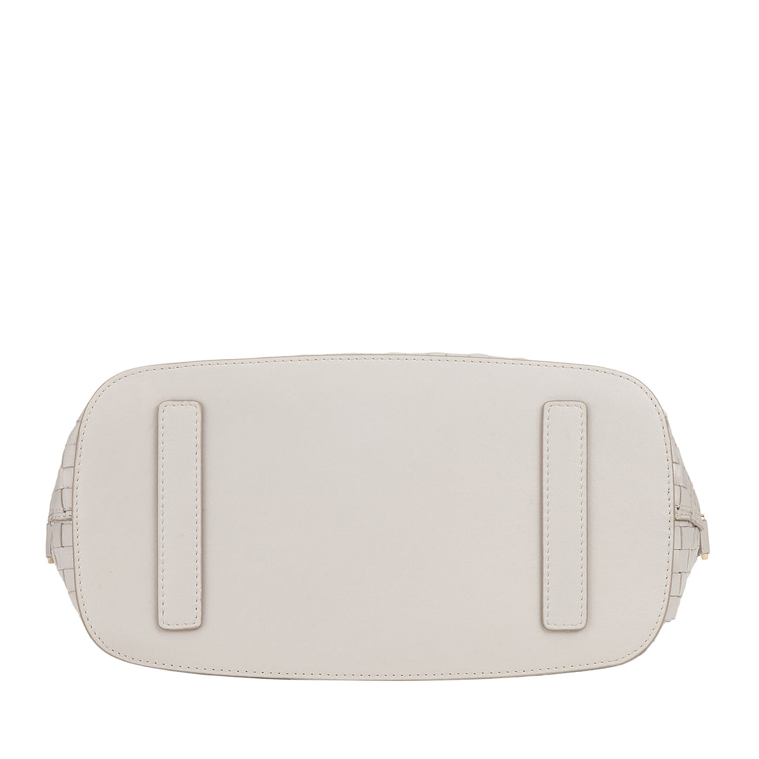 Bolsa de ombro feminina DUDU em couro tecido genuíno – bolsa elegante com alças, zíper e alça de ombro ajustável removível – bolsa espaçosa para escritório e lazer