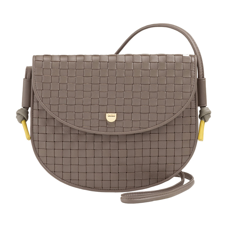 Bolsa de hombro pequeño Dudu entrelazado en cuero real con colgajo: bolso de mujer elegante hombro artesanal, bolso de cuerpo cruzado versátil para uso diario y eventos