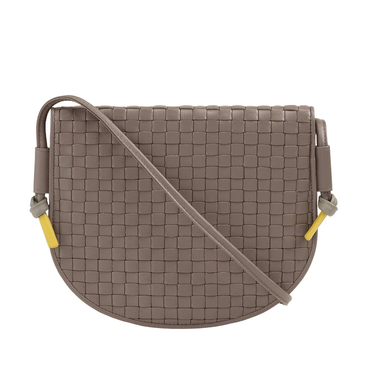 Bolsa de hombro pequeño Dudu entrelazado en cuero real con colgajo: bolso de mujer elegante hombro artesanal, bolso de cuerpo cruzado versátil para uso diario y eventos