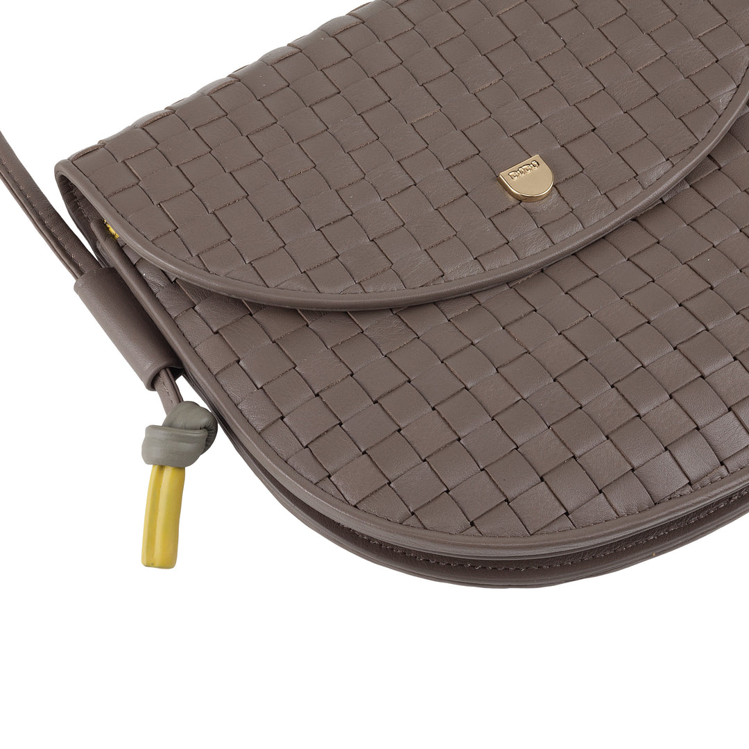 Bolsa de hombro pequeño Dudu entrelazado en cuero real con colgajo: bolso de mujer elegante hombro artesanal, bolso de cuerpo cruzado versátil para uso diario y eventos