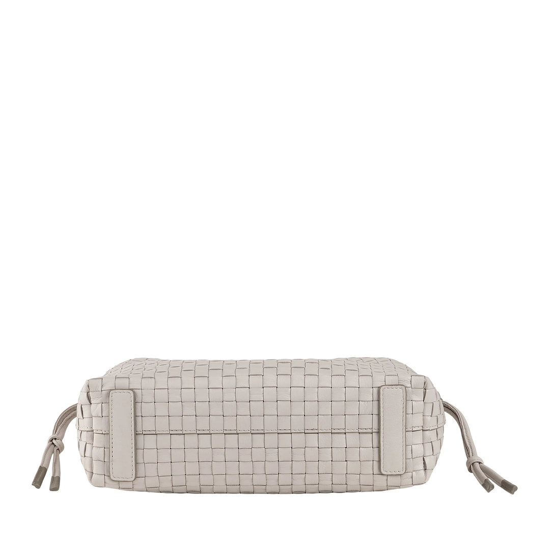 Bolsa de ombro feminina DUDU em couro tecido com cordão, macia e espaçosa, alça de ombro ajustável, fecho magnético, estilo elegante e artesanal