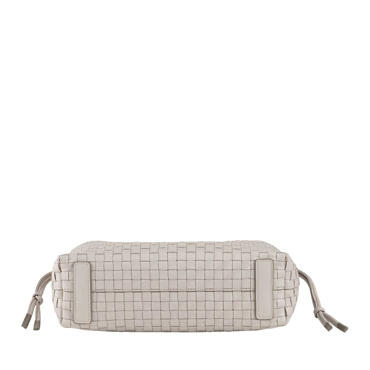 Bolsa de ombro feminina DUDU em couro tecido com cordão, macia e espaçosa, alça de ombro ajustável, fecho magnético, estilo elegante e artesanal