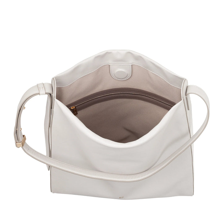 DUDU Bolsa Feminina de Ombro Trapezoidal em Couro Legítimo, Bolsa Trapezo com Alça Ajustável – Elegante, Espaçosa para Lazer, Trabalho, Noite