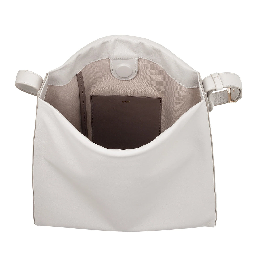 DUDU Bolsa Feminina de Ombro Trapezoidal em Couro Legítimo, Bolsa Trapezo com Alça Ajustável – Elegante, Espaçosa para Lazer, Trabalho, Noite