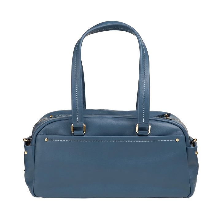 Bolsa grande feminina de couro DUDU com bolsos externos e alça removível, espaçosa e elegante – bolsa de mão e ombro com zíper, estilo moderno