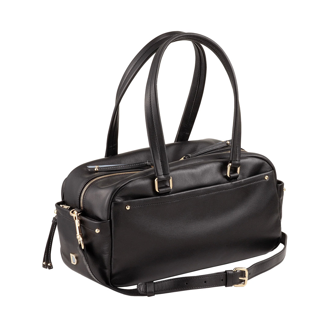 Bolsa grande feminina de couro DUDU com bolsos externos e alça removível, espaçosa e elegante – bolsa de mão e ombro com zíper, estilo moderno