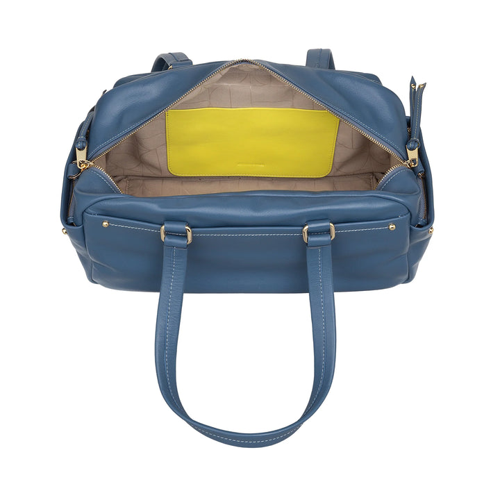 Bolsa grande feminina de couro DUDU com bolsos externos e alça removível, espaçosa e elegante – bolsa de mão e ombro com zíper, estilo moderno