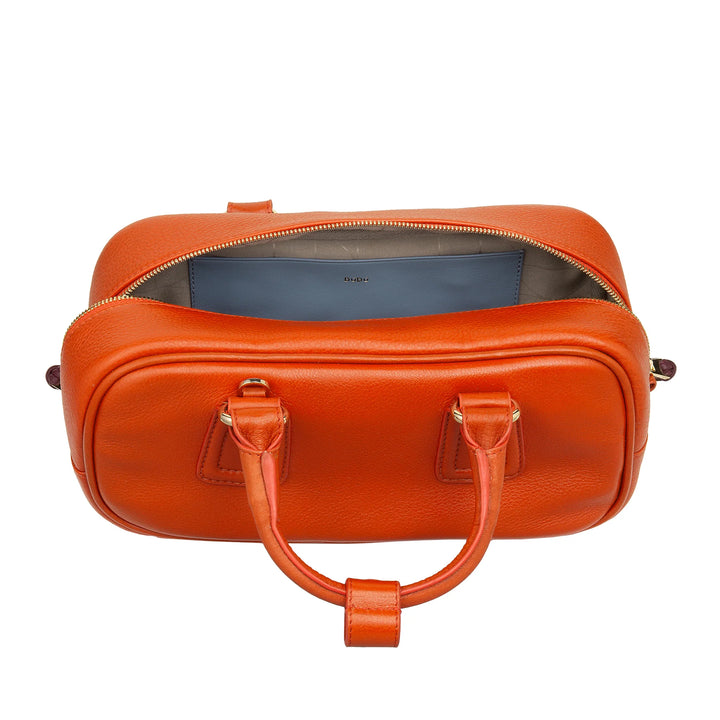 Bolsa feminina grande de couro DUDU com alça removível, espaçosa e elegante – bolsa de mão e ombro com zíper, alças duplas