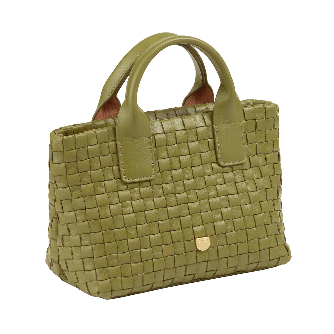 Bolsa feminina pequena de couro tecido DUDU com zíper – Mini bolsa elegante com alça de corrente, bolsa de ombro compacta e refinada