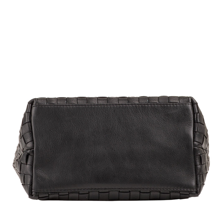 Bolsa feminina pequena de couro tecido DUDU com zíper – Mini bolsa elegante com alça de corrente, bolsa de ombro compacta e refinada