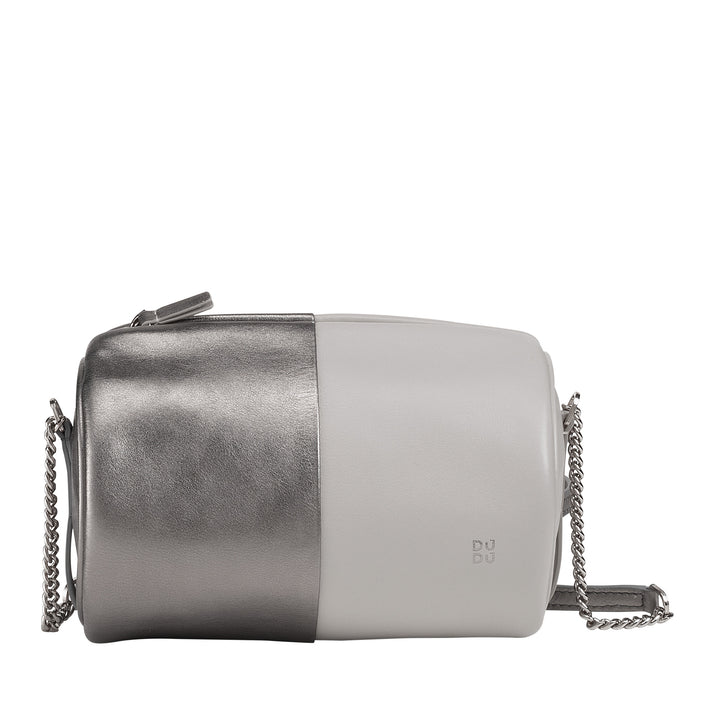 Bolso de cuero para mujeres de dudu, bolso de hombro con cadena y cuero, bolso de cilindro de moda pequeño elegante con cremallera