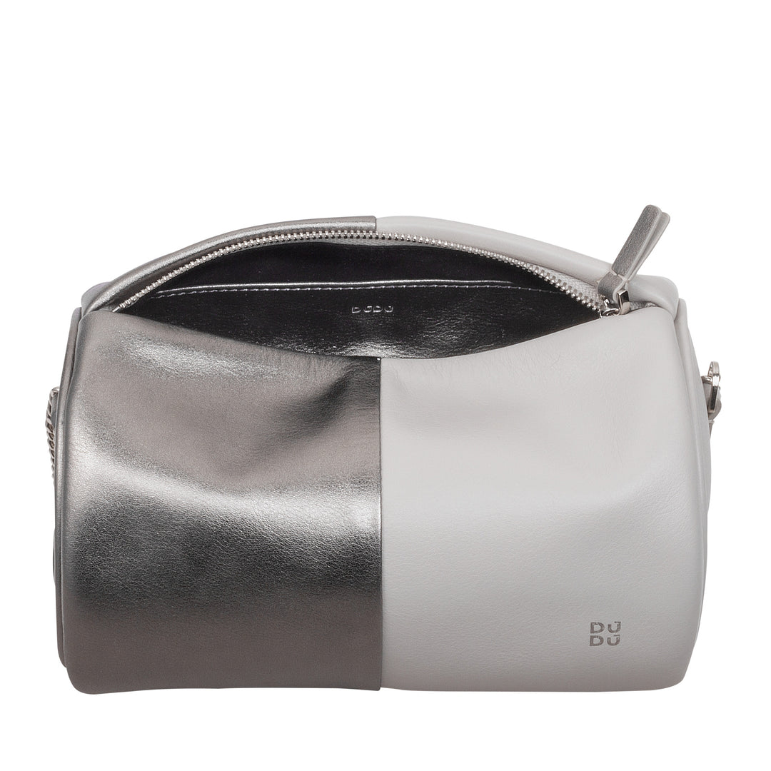 Bolso de cuero para mujeres de dudu, bolso de hombro con cadena y cuero, bolso de cilindro de moda pequeño elegante con cremallera