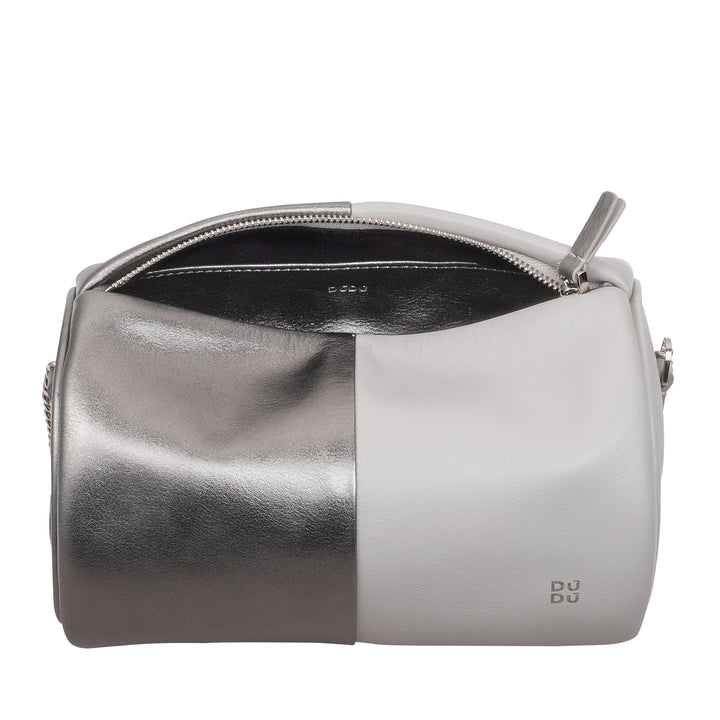 Bolso de cuero para mujeres de dudu, bolso de hombro con cadena y cuero, bolso de cilindro de moda pequeño elegante con cremallera