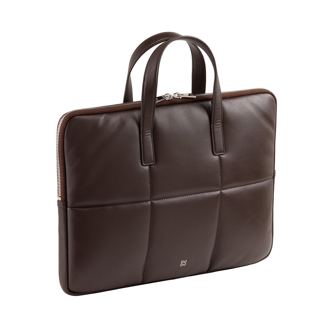 DUDU BAG PC Woman 14 -Zoll -PC -Frau mit gepolstertem, gepolstertem Schultergurt, MacBook Notebook Laptop Notebook -Halter bis zu 14 Zoll, elegante Ärmel -Tasche falten