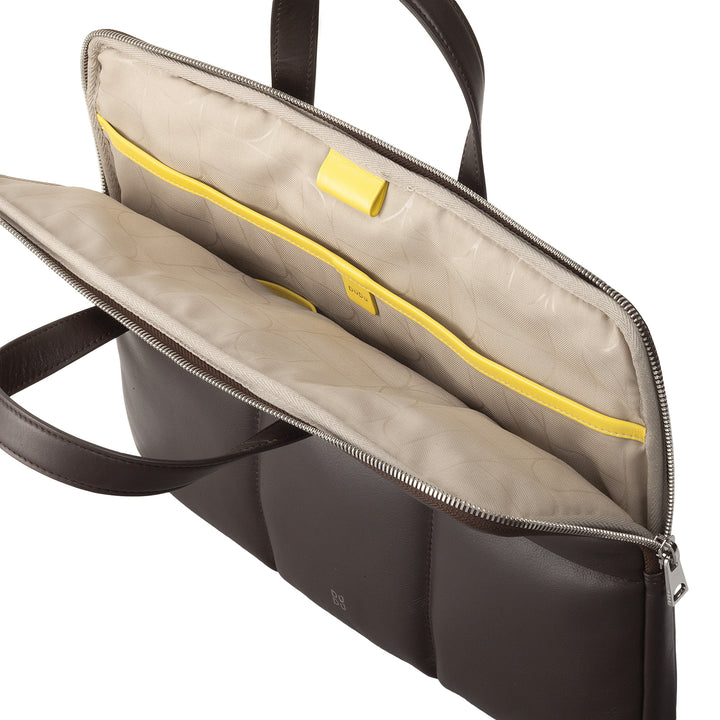 DUDU BAG PC Woman 14 -Zoll -PC -Frau mit gepolstertem, gepolstertem Schultergurt, MacBook Notebook Laptop Notebook -Halter bis zu 14 Zoll, elegante Ärmel -Tasche falten