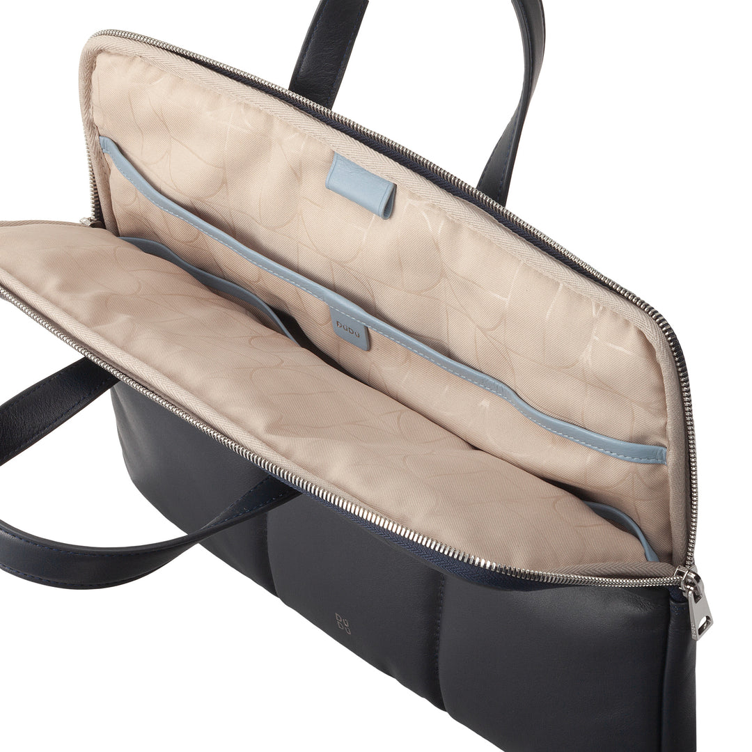 DUDU BAG PC Woman 14 -Zoll -PC -Frau mit gepolstertem, gepolstertem Schultergurt, MacBook Notebook Laptop Notebook -Halter bis zu 14 Zoll, elegante Ärmel -Tasche falten