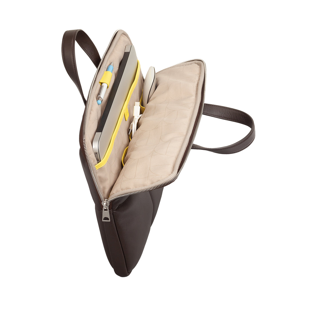 DUDU BAG PC Woman 14 -Zoll -PC -Frau mit gepolstertem, gepolstertem Schultergurt, MacBook Notebook Laptop Notebook -Halter bis zu 14 Zoll, elegante Ärmel -Tasche falten