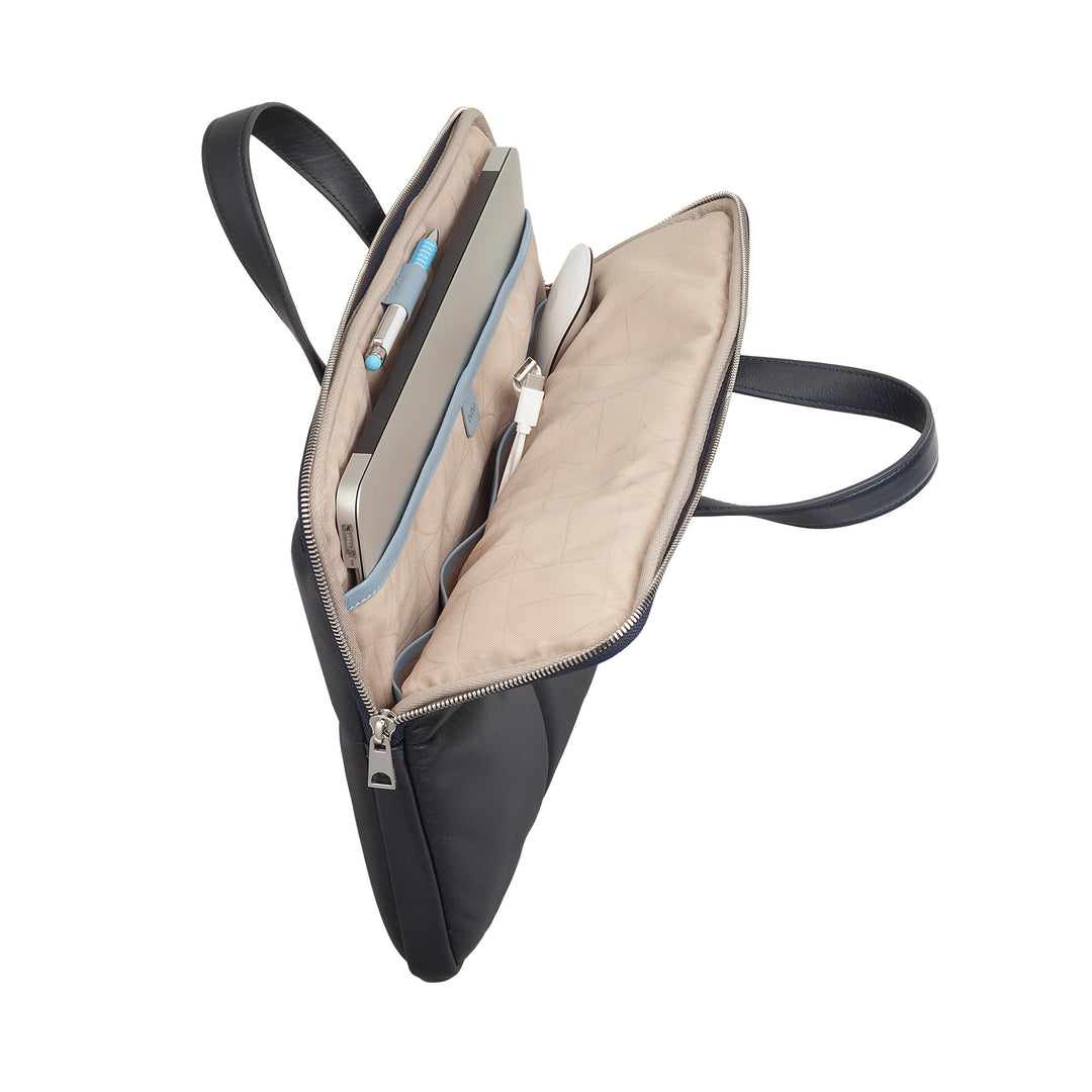 DUDU BAG PC Woman 14 -Zoll -PC -Frau mit gepolstertem, gepolstertem Schultergurt, MacBook Notebook Laptop Notebook -Halter bis zu 14 Zoll, elegante Ärmel -Tasche falten