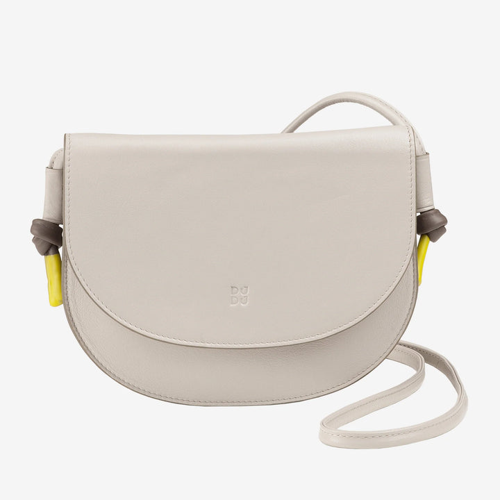 DUDU Borsa a Tracolla Donna Piccola in Pelle, Borsetta Design Sottile Compatta con Chiusura a Bottone, Tracolla Regolabile