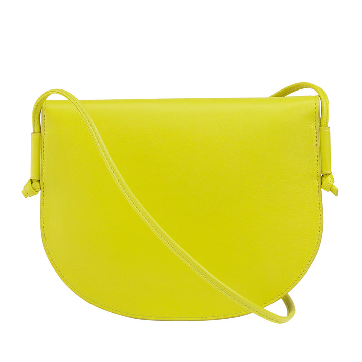 DUDU Small Women's Leather Shoulder Bag, Slim Compact Design Handbag with Button Closure, Adjustable Shoulder Strap