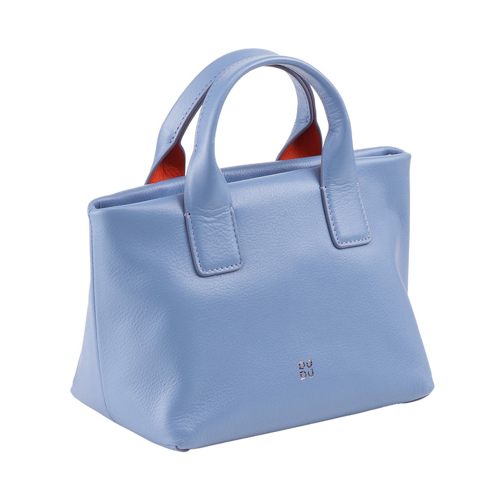 Bolsa de boxeo de mujer para mujeres de Dudu en cuero real, elegante bolso de mini suero, 22 x 13 cm, manijas dobles, correa para el hombro de la cadena, cierre de cremallera