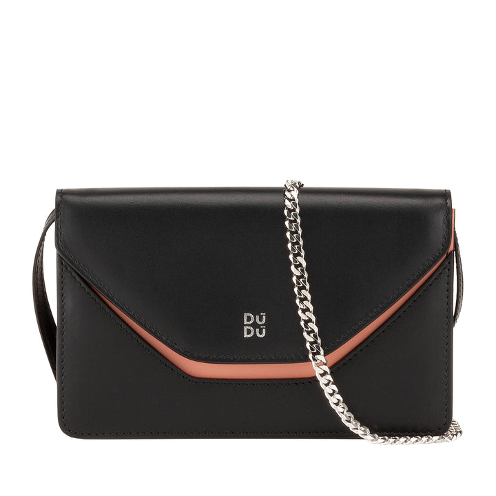 Dudu Small Shoulder Bag Mujer Hecha en Italia Cadena en cuero real, convertible a Marsupio, mini bolso