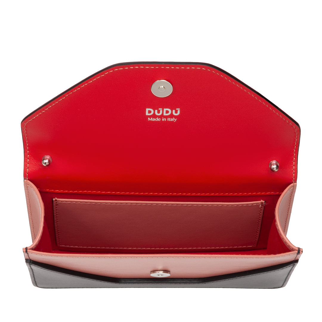 Dudu Small Shoulder Bag Mujer Hecha en Italia Cadena en cuero real, convertible a Marsupio, mini bolso