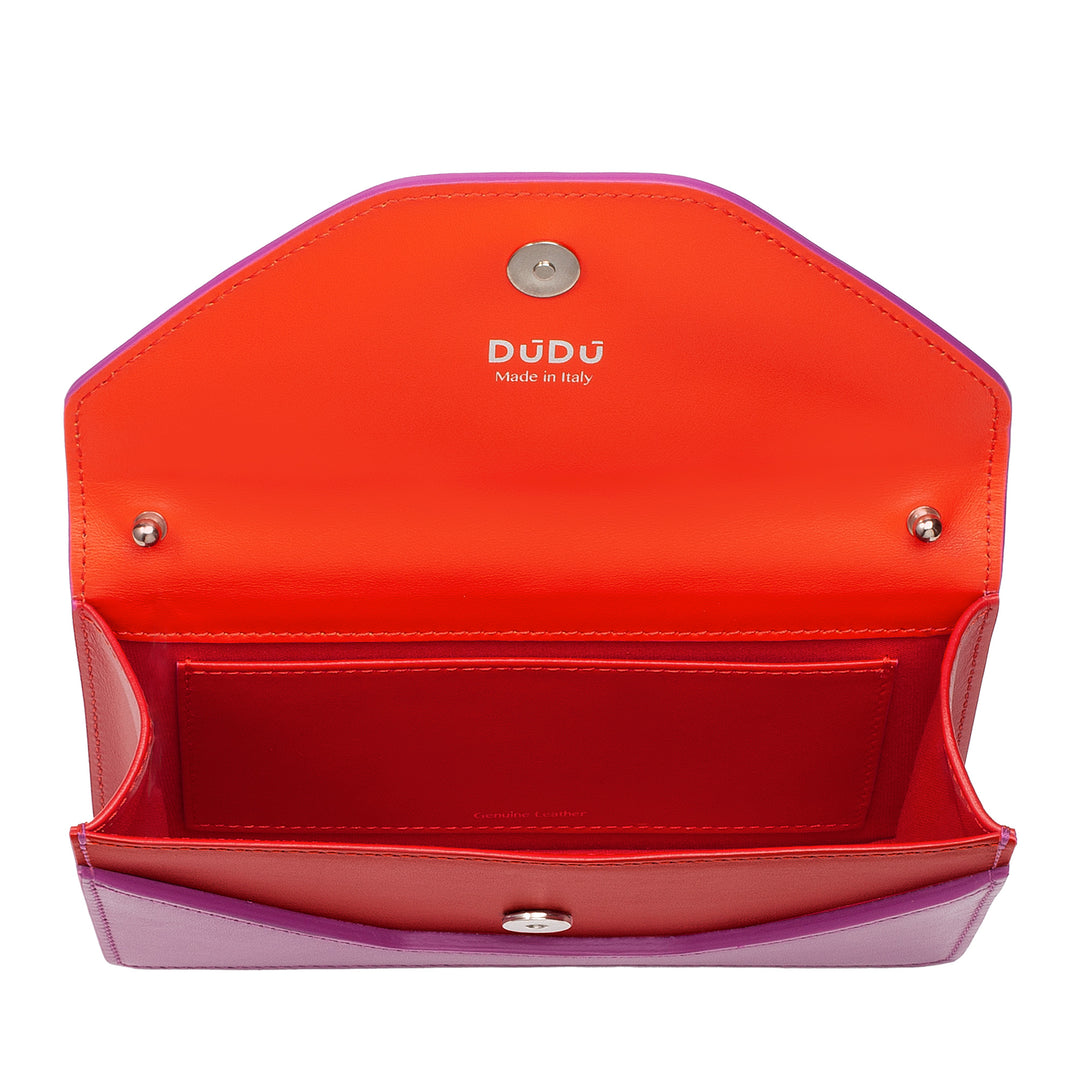 Dudu Small Shoulder Bag Mujer Hecha en Italia Cadena en cuero real, convertible a Marsupio, mini bolso