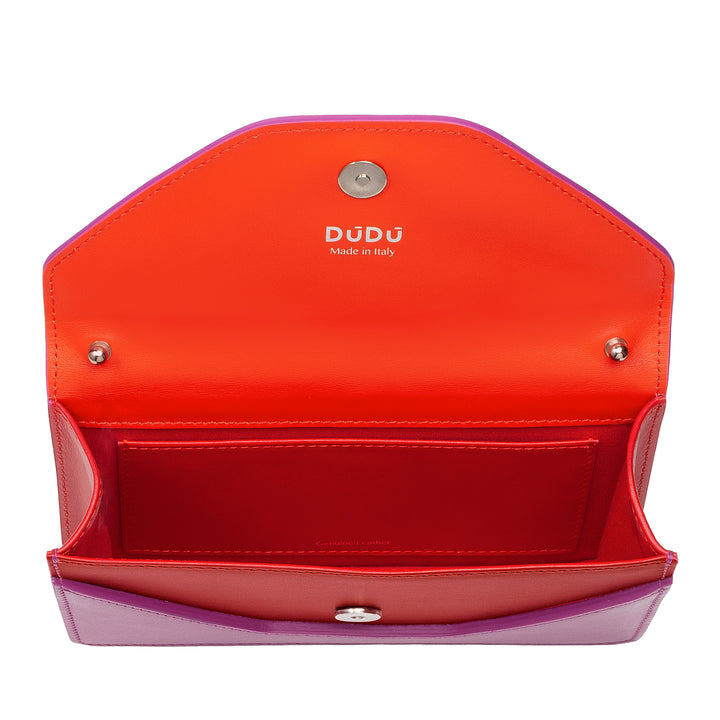 Dudu Small Shoulder Bag Mujer Hecha en Italia Cadena en cuero real, convertible a Marsupio, mini bolso