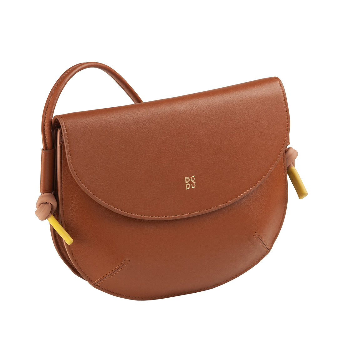 Bolsa de ombro feminina DUDU com aba em couro genuíno, bolsa de ombro pequena com aba de botão magnético, bolsa