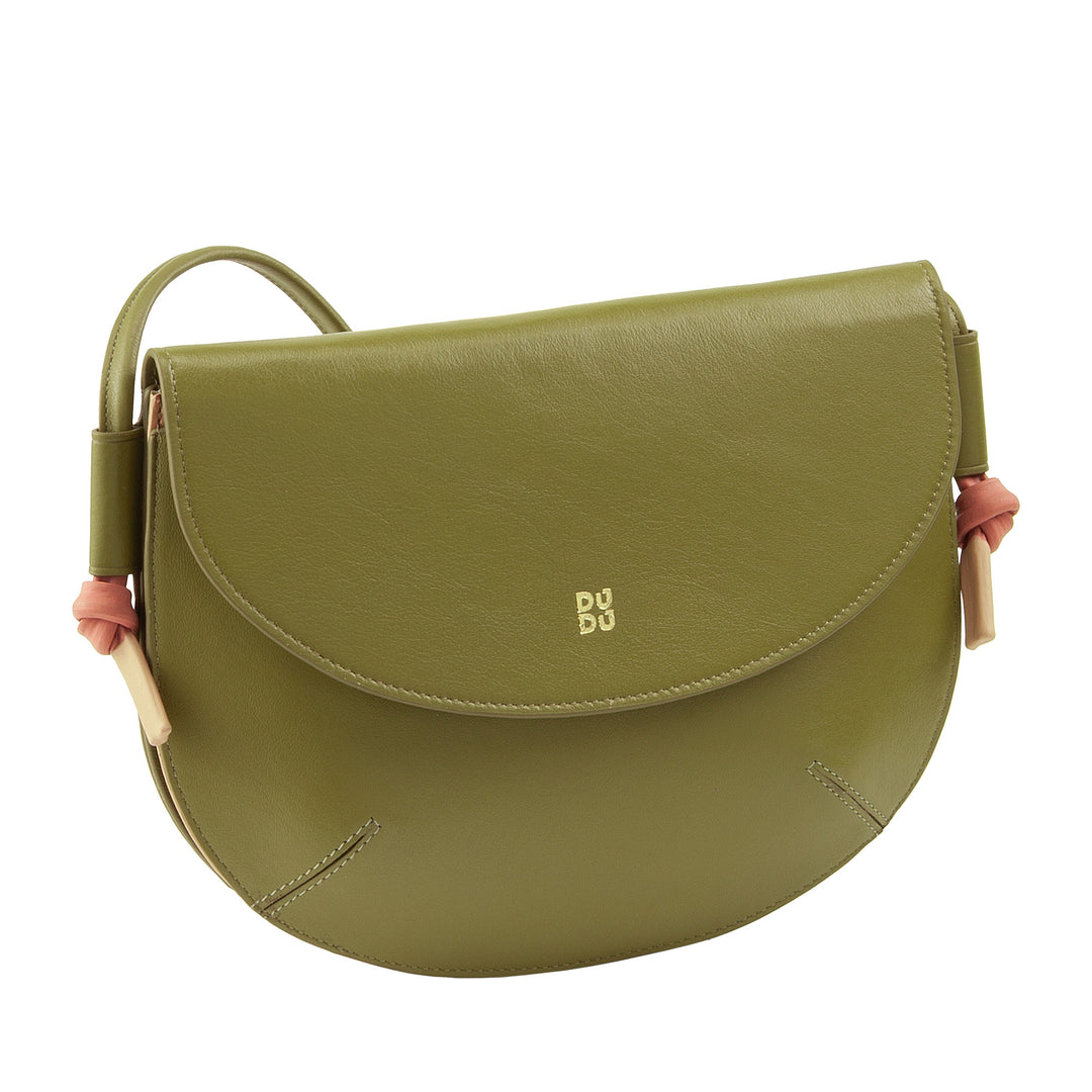 Sac à bandoulière Dudu pour femmes avec volet en cuir réel, petit sac à bandoulière avec skate de bouton magnétique, sac