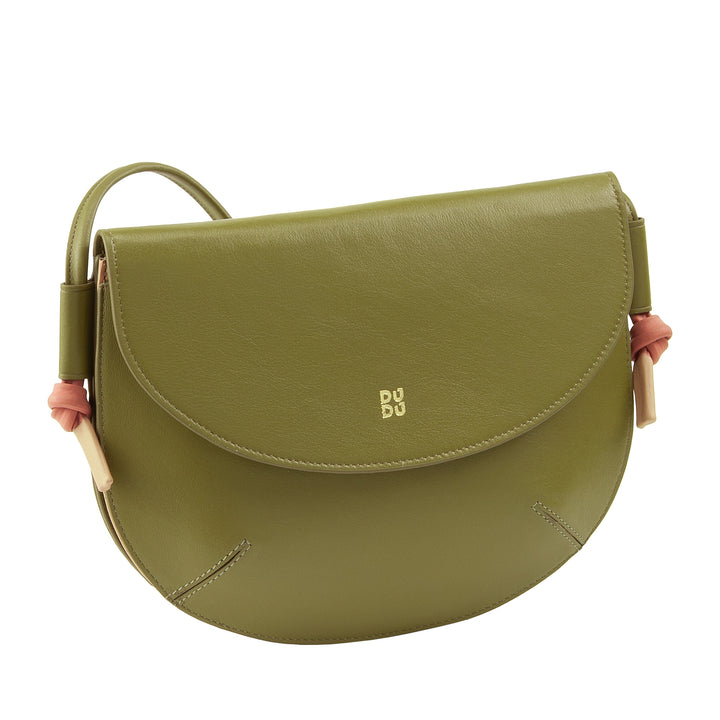 Sac à bandoulière Dudu pour femmes avec volet en cuir réel, petit sac à bandoulière avec skate de bouton magnétique, sac