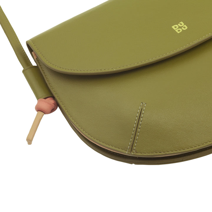 Sac à bandoulière Dudu pour femmes avec volet en cuir réel, petit sac à bandoulière avec skate de bouton magnétique, sac