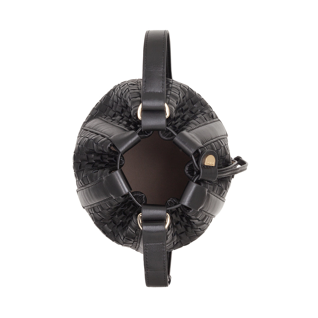 Bolsa balde grande feminina DUDU em couro tecido – elegante bolsa de ombro crossbody com alça ajustável, cordão e bolsa interna – estilo artesanal chique casual para trabalho e lazer