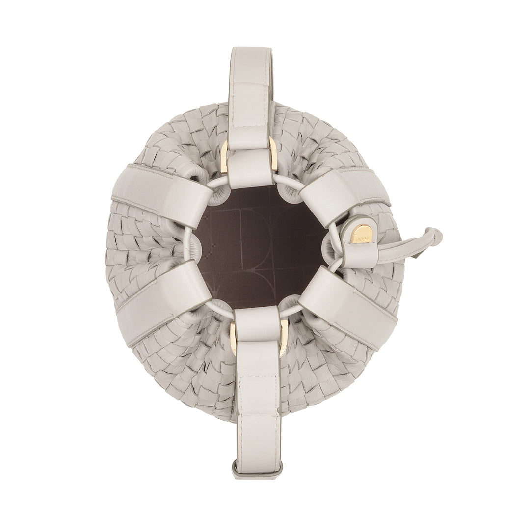 Bolsa balde grande feminina DUDU em couro tecido – elegante bolsa de ombro crossbody com alça ajustável, cordão e bolsa interna – estilo artesanal chique casual para trabalho e lazer