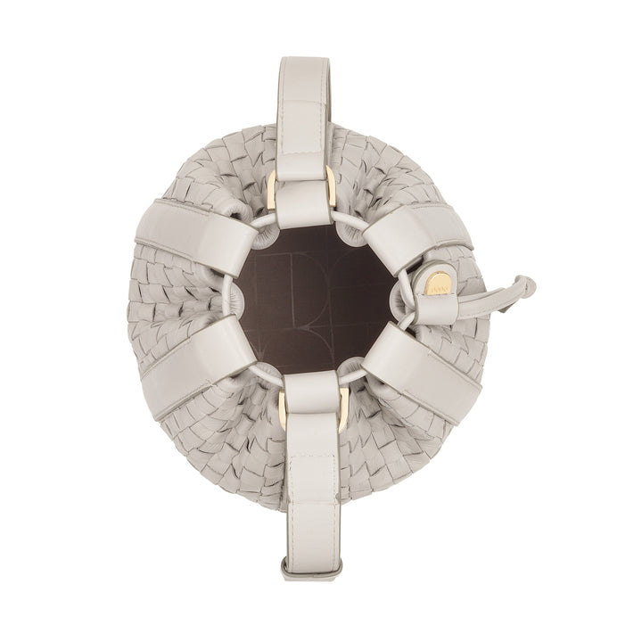 Bolsa balde grande feminina DUDU em couro tecido – elegante bolsa de ombro crossbody com alça ajustável, cordão e bolsa interna – estilo artesanal chique casual para trabalho e lazer