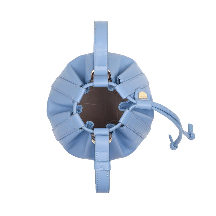 DUDU Women's Small Bucket Bag in Genuine Leather with Adjustable Shoulder Strap and Drawstring Closure - Elegant and Compact Shoulder Bag with Drawstring, Perfect for Everyday Use