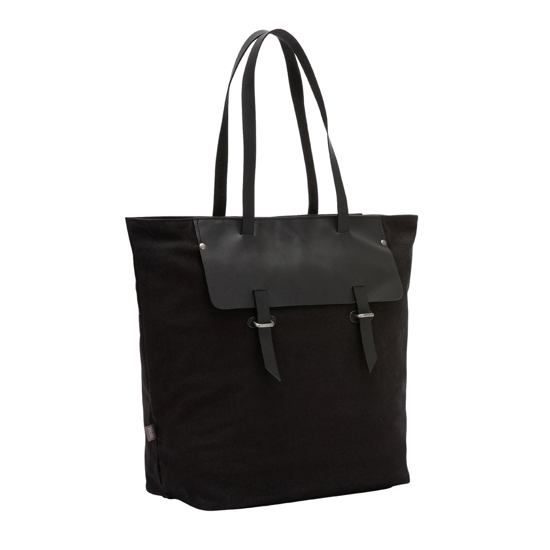 Bolsa de compras feminina DUDU em couro e lona de dois tons, sacola de compras grande com fecho de correr