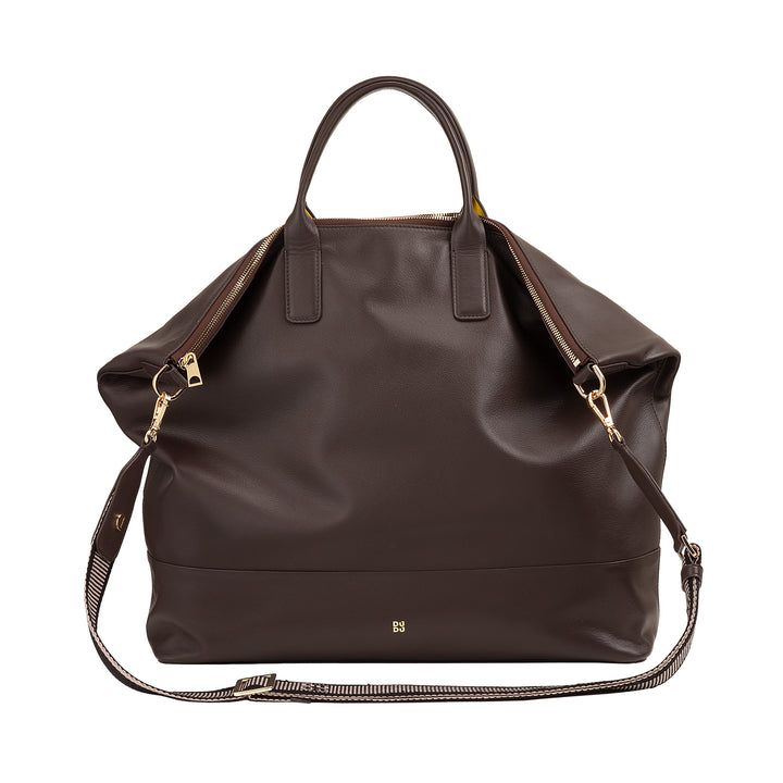 Bolsa feminina grande de couro macio DUDU, bolsa de ombro grande com alça removível, bolsa com duas alças e fecho de correr