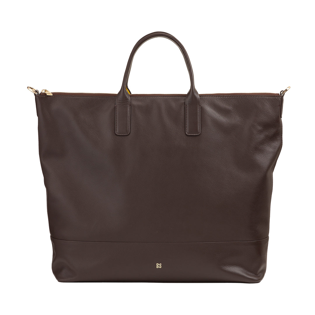 Bolsa feminina grande de couro macio DUDU, bolsa de ombro grande com alça removível, bolsa com duas alças e fecho de correr