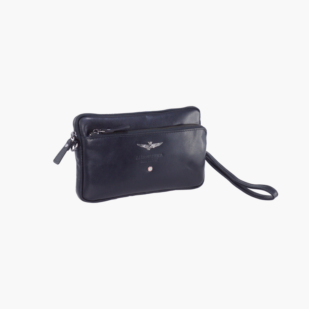 Aeronautica Militare Pochette uomo in pelle linea Vintage AM356-NE