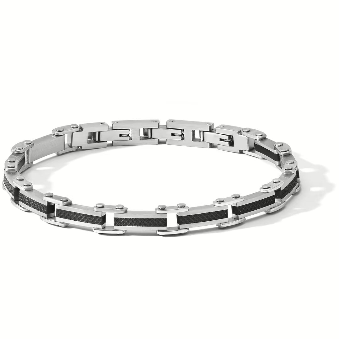 Comete bracciale Texture acciaio finiture PVD nero UBR 1196