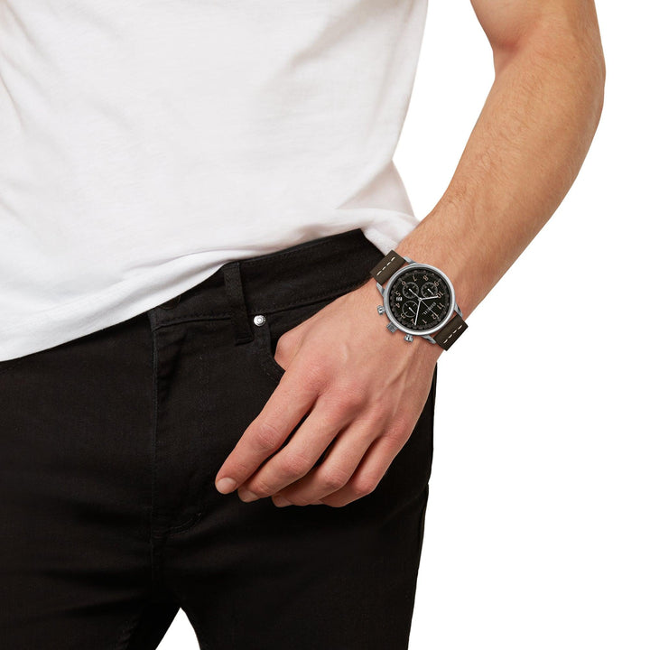 Breil klokke Outrider 41mm svart kvartsstål TW2060 - Capodagli 1937