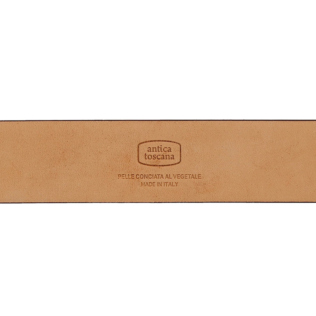 Ceinture pour homme Antica Toscana fabriquée en Italie en cuir véritable H 3,4 cm raccourcissable avec boucle ardillon