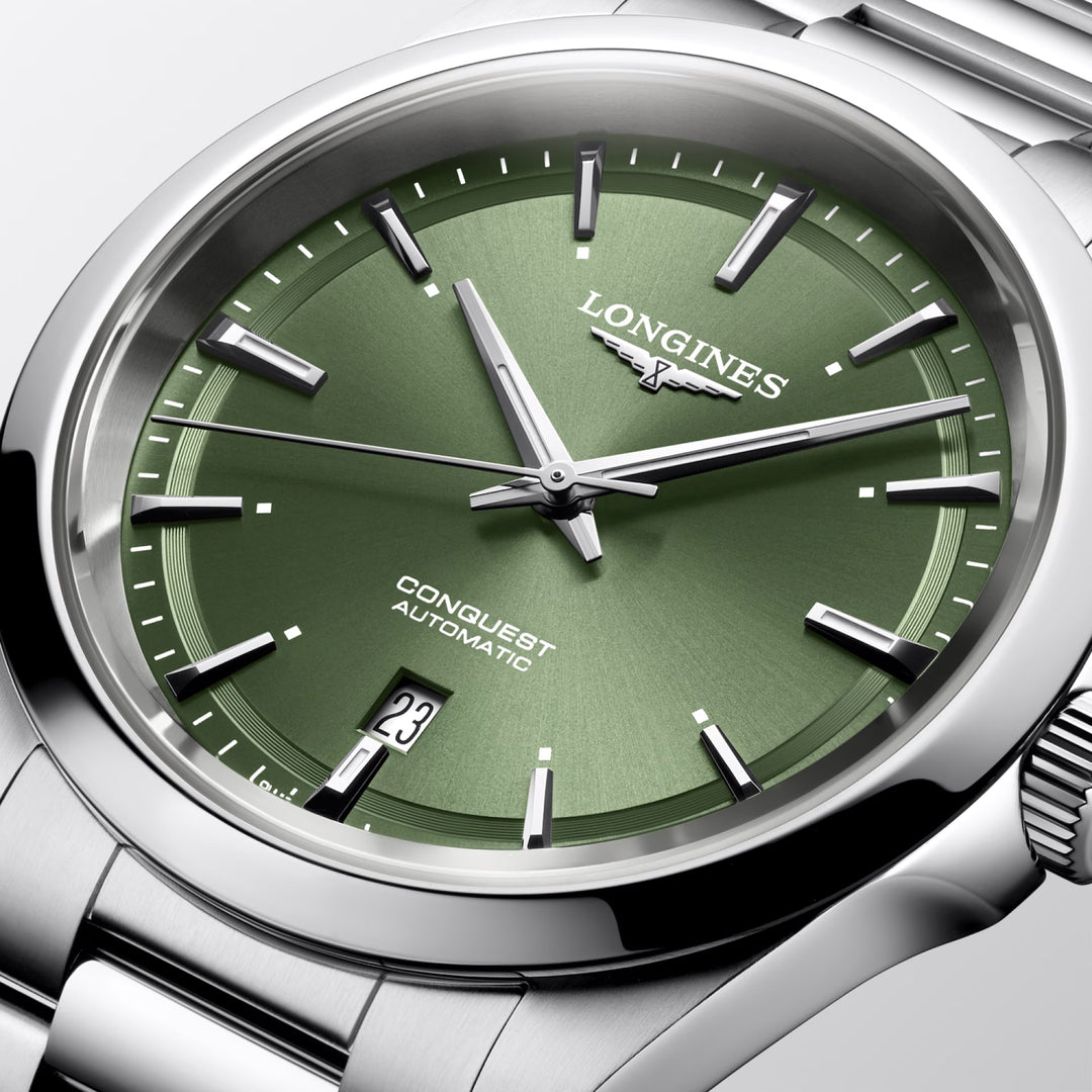 LONGINES CONQUEST 2023 41mm Watches Green Automatic Steel L3.830.4.02.6