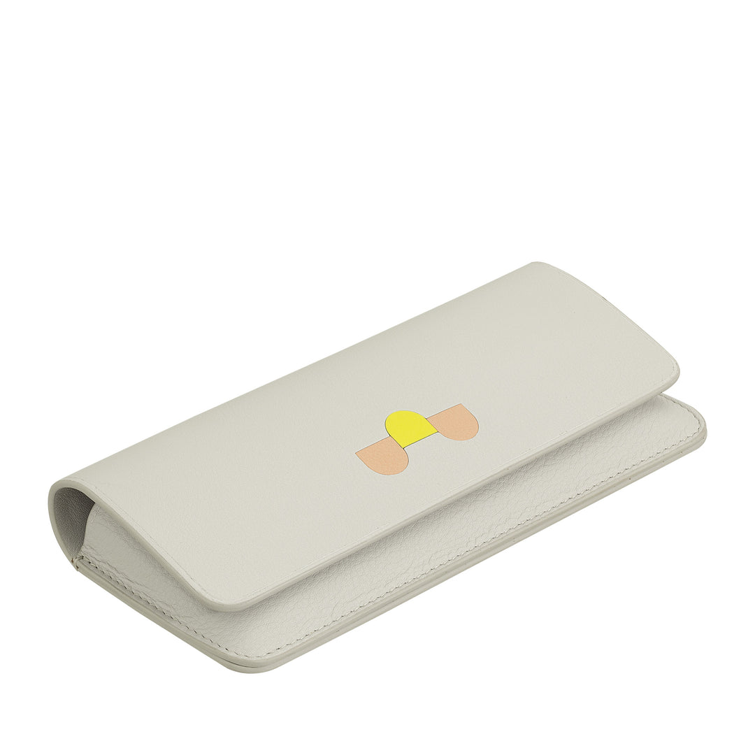 DUDU Eyeglasses and Sunglasses Case in Soft Genuine Leather with Magnetic Closure, Colorful Glasses Case