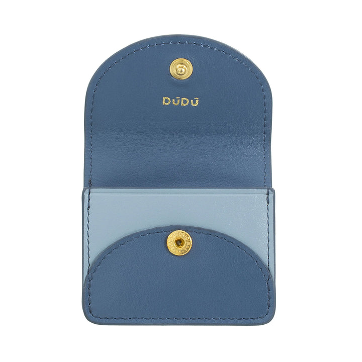 Husa pentru casti DUDU Air Pod din Piele Veritabila cu Breloc - Husa Mini cu Carabinier, Eleganta si Compacta