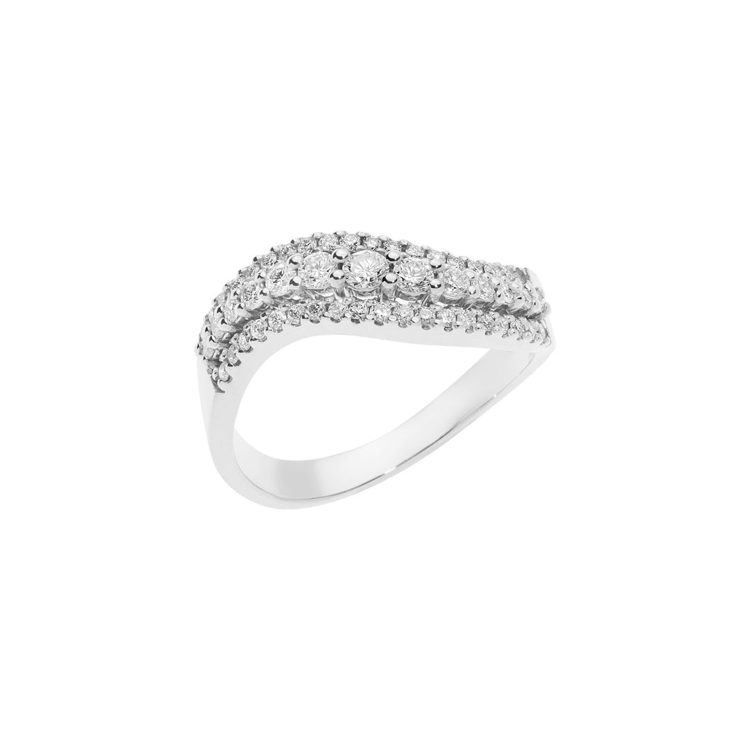Comete Wave Ring aus Gold und Diamanten ANB2492
