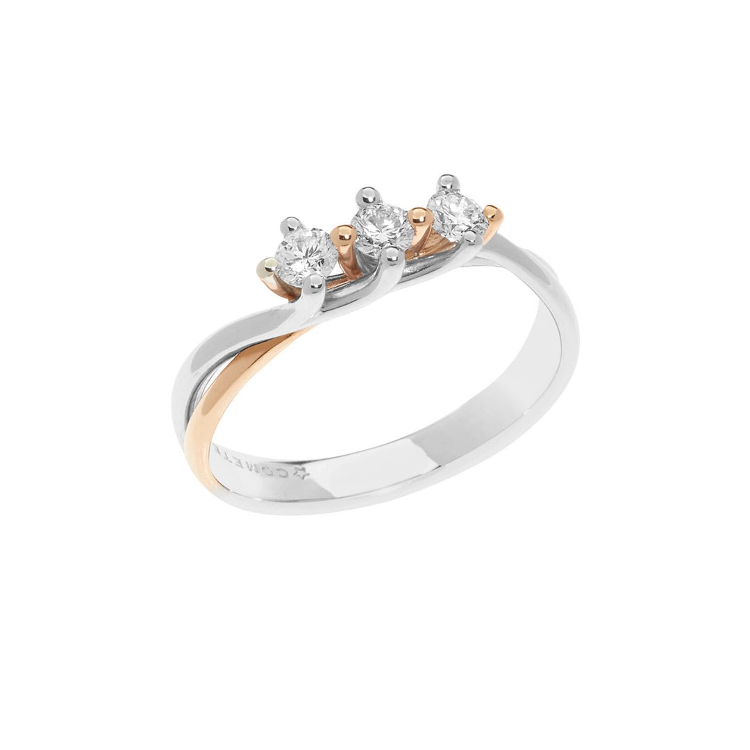 Comete Trilogy Bicolore in Oro e Diamante ANB2590